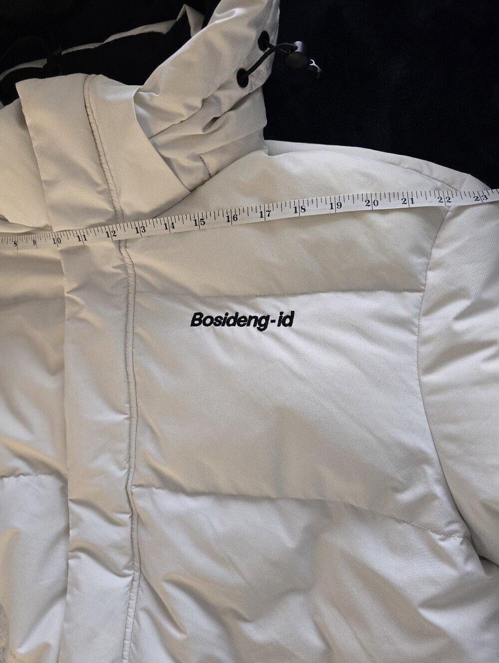 Bosideng Gradient Mountain Print Hooded Puffer Coat White/Black Size XL Unisex - Picture 13 of 16